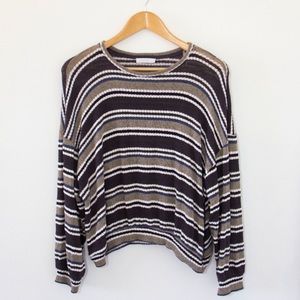 UO Lush Striped Lightweight Knit Sweater